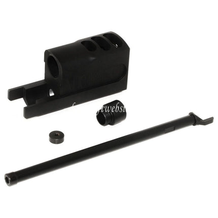 DOUBLE BELL Erweitertes Front Kit Kompensator Geeignet für DOUBLE BELL KSC WE (WE-TECH) M9 Serie GBB Pistolen Airsoft Schwarz