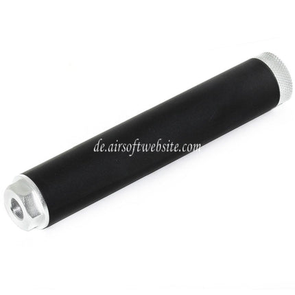 DOUBLE BELL 194mm/204mm x 35mm Schalldämpfer Geeignet für -14mm CCW Gegen den Uhrzeigersinn Gewehre Airsoft Schwarz/Silber
