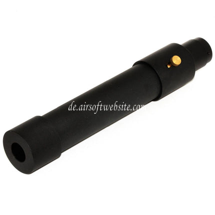 DOUBLE BELL 173mm/203mm x 34mm MPX QD Schalldämpfer mit Mündungsfeuerdämpfer Geeignet für -14mm CCW Gegen den Uhrzeigersinn Lauf Gewehre Airsoft Schwarz