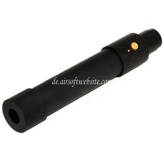 DOUBLE BELL 173mm/203mm x 34mm MPX QD Schalldämpfer mit Mündungsfeuerdämpfer Geeignet für -14mm CCW Gegen den Uhrzeigersinn Lauf Gewehre Airsoft Schwarz