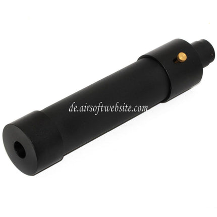 DOUBLE BELL 184mm/214mm x 44mm MPX QD Schalldämpfer mit Mündungsfeuerdämpfer Geeignet für -14mm CCW Gegen den Uhrzeigersinn Lauf Gewehre Airsoft Schwarz