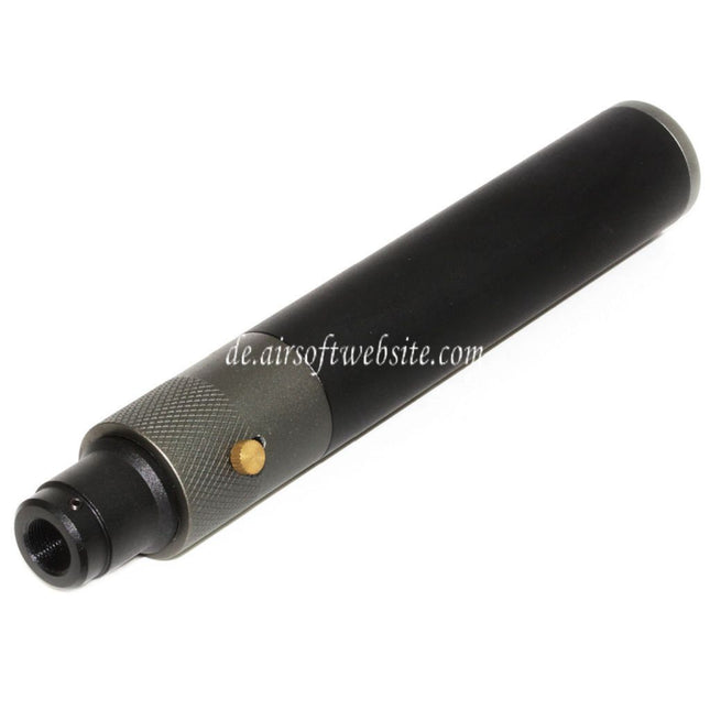 DOUBLE BELL 200mm/230mm x 35mm MPX-M-QD Schalldämpfer mit Mündungsfeuerdämpfer Geeignet für -14mm CCW Gegen den Uhrzeigersinn Lauf Gewehre Airsoft Schwarz/Grau