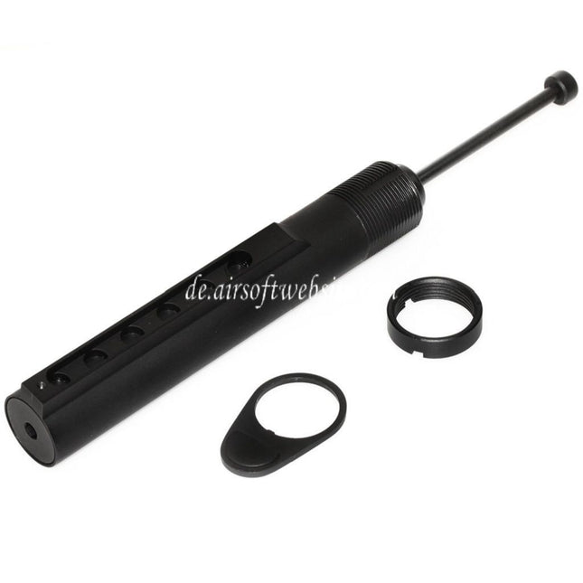 APS AR Gewehrschaft Pufferrohr mit Rückstoßsatz Geeignet für APS X1 Xtreme GBox Serie GBB Ultimate Pistol Gewehre Airsoft Schwarz
