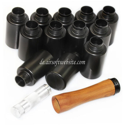 APS HAKKOTSU 12 Stück Thunder B Stick Stil Co2 Schall Granate Stielhandgranate Paket mit Kern