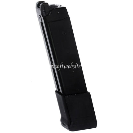 APS EMG 34rd Top Gas Magazin mit Dickem Boden Geeignet für G17 G18C G-Serie GBB Pistolen Airsoft Schwarz