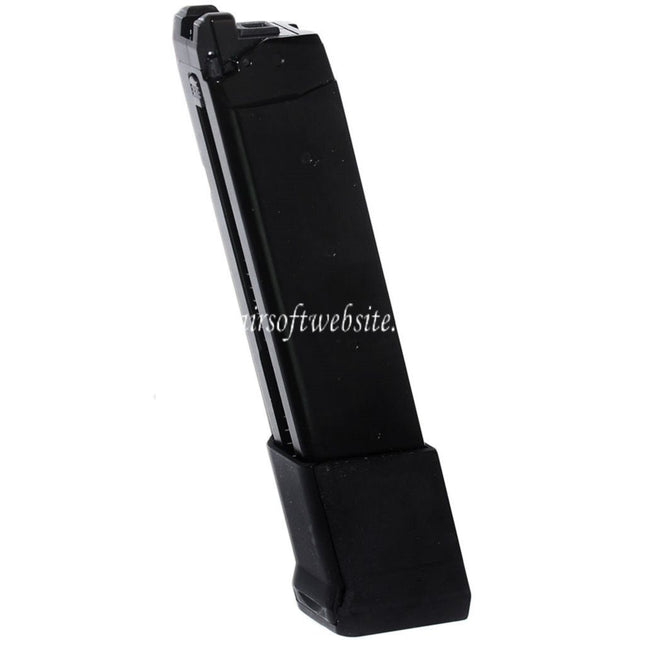 APS EMG 34rd Top Gas Magazin mit Dickem Boden Geeignet für G17 G18C G-Serie GBB Pistolen Airsoft Schwarz
