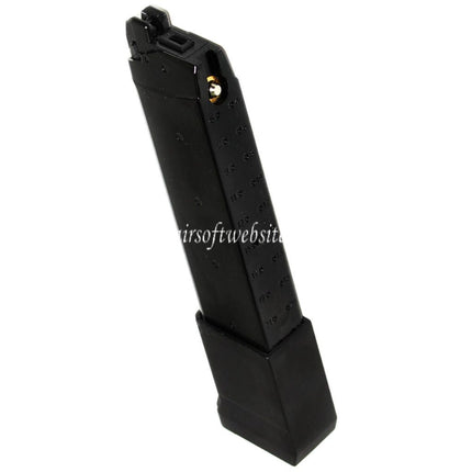 APS EMG 34rd Top Gas Magazin mit Dickem Boden Geeignet für G17 G18C G-Serie GBB Pistolen Airsoft Schwarz