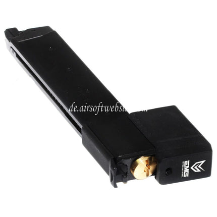 APS EMG 34rd Top Gas Magazin mit Dickem Boden Geeignet für G17 G18C G-Serie GBB Pistolen Airsoft Schwarz