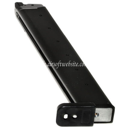 ARMY ARMAMENT 50rd Langer Typ Gas Magazin Geeignet für G17 G18C G34 G35 G-Serie GBB Pistolen Airsoft Schwarz