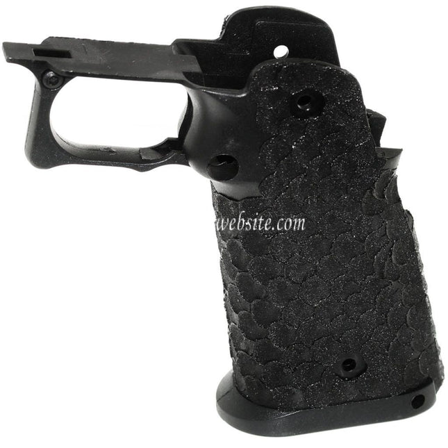 ARMY ARMAMENT Pistolengriff Fischschuppen Punktierung Geeignet für R601 TTI Combat Master EMG AW WE Tokyo Marui Hi-Capa Serie GBB Pistolen Airsoft Schwarz
