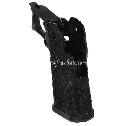 ARMY ARMAMENT Pistolengriff Fischschuppen Punktierung Geeignet für R601 TTI Combat Master EMG AW WE Tokyo Marui Hi-Capa Serie GBB Pistolen Airsoft Schwarz