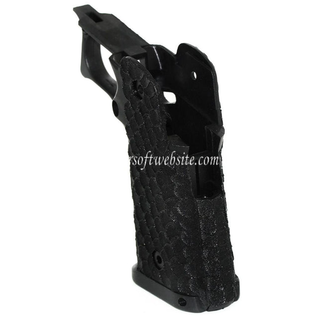 ARMY ARMAMENT Pistolengriff Fischschuppen Punktierung Geeignet für R601 TTI Combat Master EMG AW WE Tokyo Marui Hi-Capa Serie GBB Pistolen Airsoft Schwarz