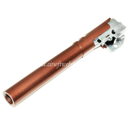 AIRSOFT WEBSITE 133mm/136mm Innen Außen Lauf Hop-Up Set -12mm CCW Gegen den Uhrzeigersinn Geeignet für ARMY ARMAMENT R601 TTI Combat Master Tokyo Marui Hi-Capa Serie GBB Pistolen Bronze