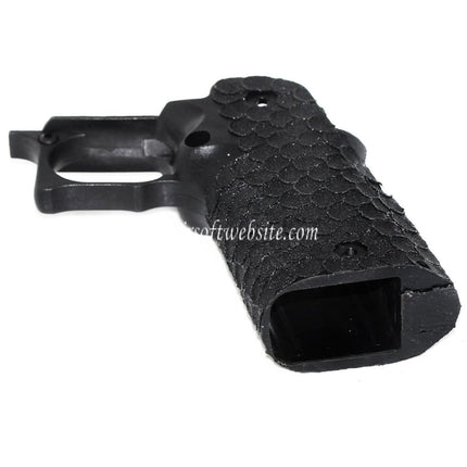 ARMY ARMAMENT Pistolengriff Fischschuppen Punktierung Geeignet für R607 DVC Carry EMG AW WE Tokyo Marui Hi-Capa Serie GBB Pistolen Airsoft Schwarz