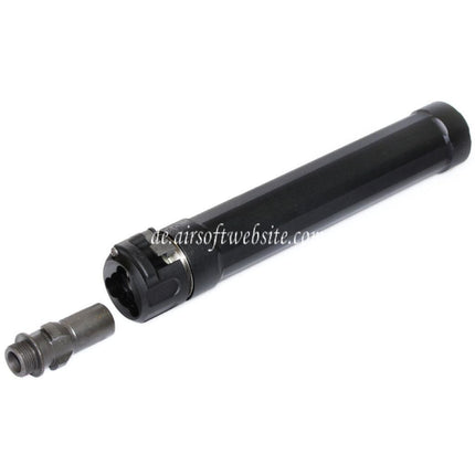 5KU 187mm Ryder 9 MP5 Schalldämpfer mit +14mm CW Rechtsgewinde Mündungsfeuerdämpfer Geeignet für CYMA MP5 Serie AEG SMG Gewehre Airsoft