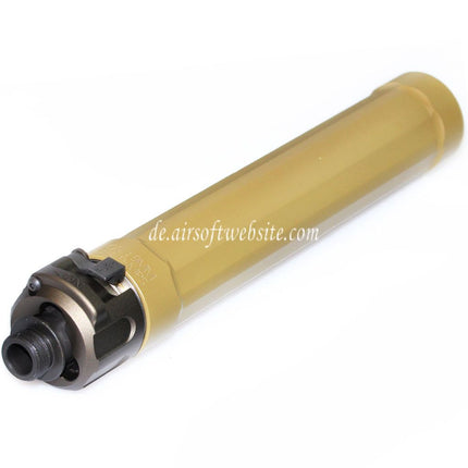 5KU 187mm Ryder 9 MP5 Schalldämpfer mit +14mm CW Rechtsgewinde Mündungsfeuerdämpfer Geeignet für CYMA MP5 Serie AEG SMG Gewehre Airsoft
