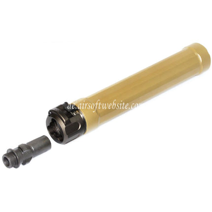 5KU 187mm Ryder 9 MP5 Schalldämpfer mit +14mm CW Rechtsgewinde Mündungsfeuerdämpfer Geeignet für CYMA MP5 Serie AEG SMG Gewehre Airsoft