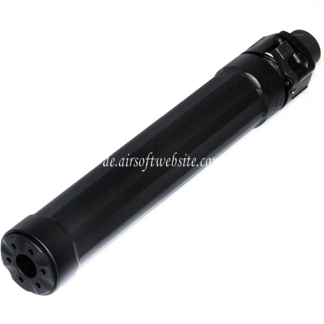 5KU 187mm Ryder 9 MP5 Schalldämpfer mit +14mm CW Rechtsgewinde Mündungsfeuerdämpfer Geeignet für WE (WE-TECH) MP5 Serie AEG SMG Gewehre Airsoft