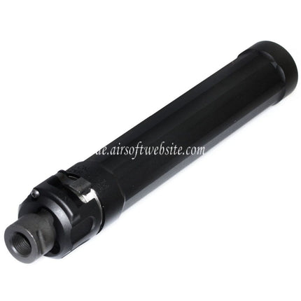 5KU 187mm Ryder 9 MP5 Schalldämpfer mit +14mm CW Rechtsgewinde Mündungsfeuerdämpfer Geeignet für WE (WE-TECH) MP5 Serie AEG SMG Gewehre Airsoft