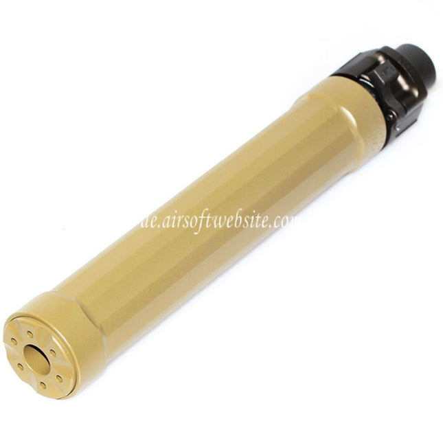 5KU 187mm Ryder 9 MP5 Schalldämpfer mit +14mm CW Rechtsgewinde Mündungsfeuerdämpfer Geeignet für WE (WE-TECH) MP5 Serie AEG SMG Gewehre Airsoft