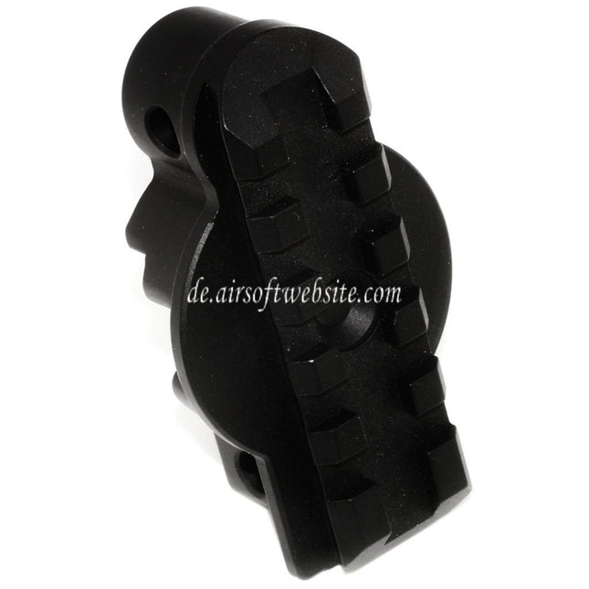 5KU 20mm M1913 Picatinny Schienenschaftadapter Endkappe Geeignet für Umarex VFC MP5K PDW Serie GBB Gewehre Airsoft Schwarz