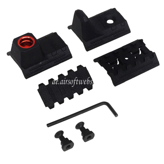 DOUBLE BELL Polymer Handstopper Kit Geeignet für M-Lok Handschutz Schienen system