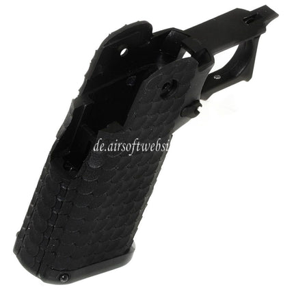 E&C Polymer Pistolengriff Set Geeignet für E&C Tokyo Marui Hi-Capa Serie GBB Pistolen Airsoft Schwarz
