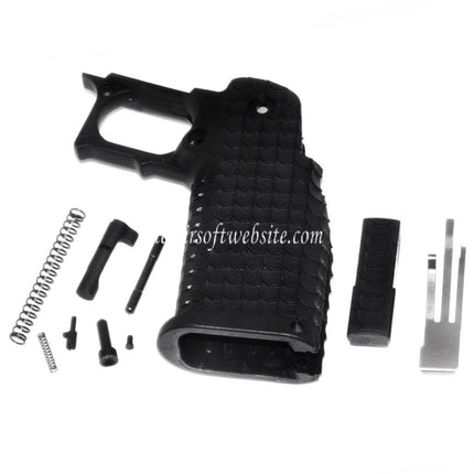 E&C Polymer Pistolengriff Set Geeignet für E&C Tokyo Marui Hi-Capa Serie GBB Pistolen Airsoft Schwarz