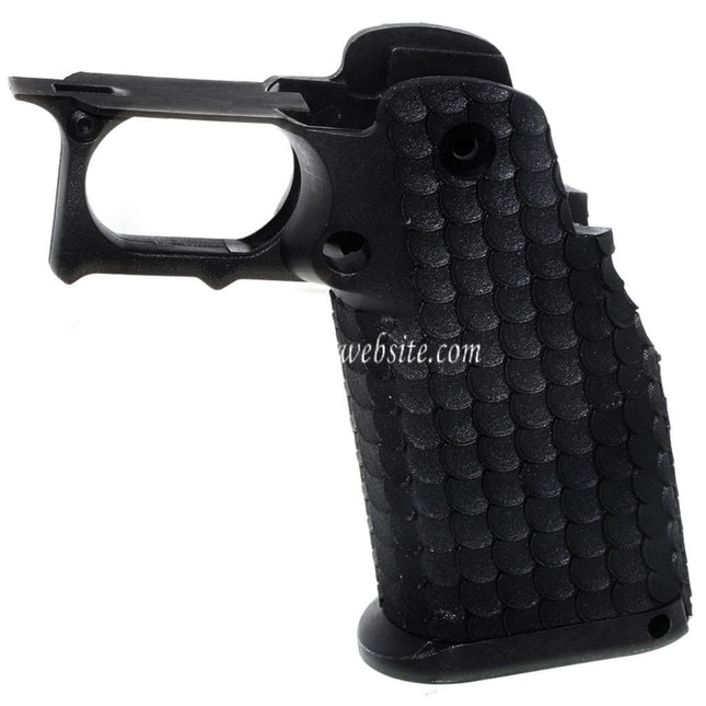 E&C Combat Master Polymer Pistolengriff Geeignet für E&C Tokyo Marui Hi-Capa Serie GBB Pistolen Airsoft Schwarz