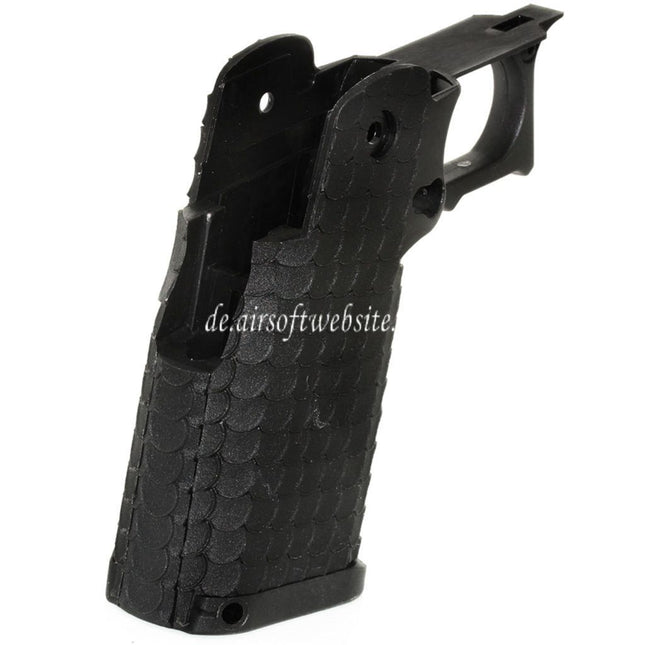 E&C Combat Master Polymer Pistolengriff Geeignet für E&C Tokyo Marui Hi-Capa Serie GBB Pistolen Airsoft Schwarz