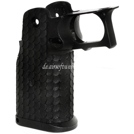 E&C Combat Master Polymer Pistolengriff Geeignet für E&C Tokyo Marui Hi-Capa Serie GBB Pistolen Airsoft Schwarz