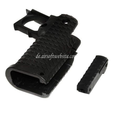 E&C Combat Master Polymer Pistolengriff Geeignet für E&C Tokyo Marui Hi-Capa Serie GBB Pistolen Airsoft Schwarz