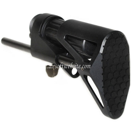 5KU SCW Einziehbarer PDW Schaft Geeignet für Tokyo Marui M4 MWS Serie GBB Gewehre Airsoft Schwarz