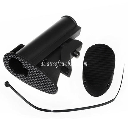 Mad Dog Klassiker Car-15 Schaft mit Extender Rückstoßpolster und Kabelbinder Schwarz