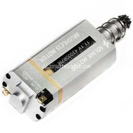 SOLINK Ultradünn Bürstenlos Super Hohe Geschwindigkeit Motor (Lange Achse) 11.1V 43000RPM Geeignet für M4 M16 MP5 G3 P90 Serie V2 Getriebe AEG Gewehre Airsoft