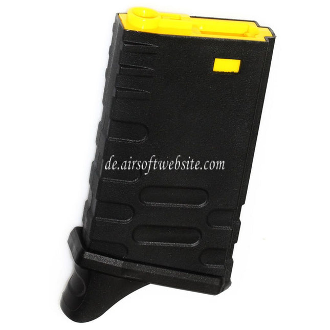 APS 190rd Polymer M16VN Hi-Cap Magazin Farbiger Kern Geeignet für M4 M16 Serie AEG Gewehre Airsoft Schwarz/Gelb