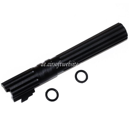 5KU 5 Zoll 123/127mm CNC Aluminium Äußerer Lauf +11mm CW im Uhrzeigersinn Geeignet für Armorer Works AW WE-TECH Tokyo Marui Hi-Capa 5.1 GBB Pistolen Airsoft