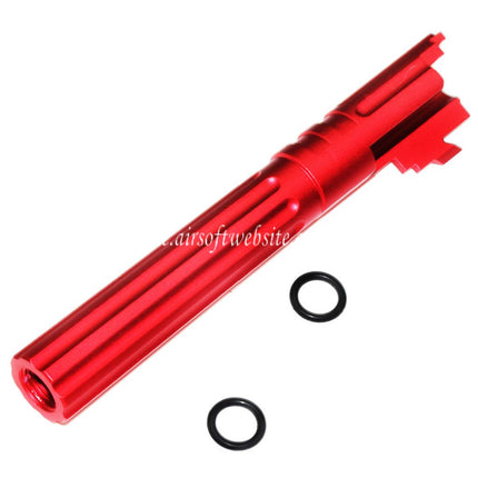 5KU 5 Zoll 123/127mm CNC Aluminium Äußerer Lauf +11mm CW im Uhrzeigersinn Geeignet für Armorer Works AW WE-TECH Tokyo Marui Hi-Capa 5.1 GBB Pistolen Airsoft