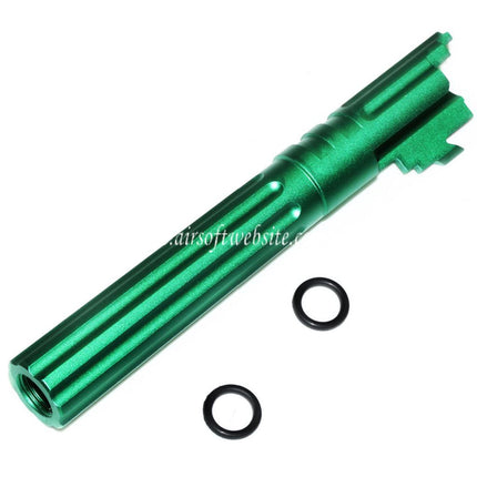 5KU 5 Zoll 123/127mm CNC Aluminium Äußerer Lauf +11mm CW im Uhrzeigersinn Geeignet für Armorer Works AW WE-TECH Tokyo Marui Hi-Capa 5.1 GBB Pistolen Airsoft