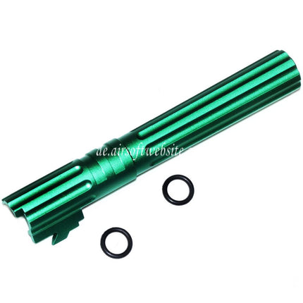 5KU 5 Zoll 123/127mm CNC Aluminium Äußerer Lauf +11mm CW im Uhrzeigersinn Geeignet für Armorer Works AW WE-TECH Tokyo Marui Hi-Capa 5.1 GBB Pistolen Airsoft