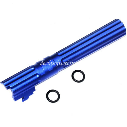 5KU 5 Zoll 123/127mm CNC Aluminium Äußerer Lauf +11mm CW im Uhrzeigersinn Geeignet für Armorer Works AW WE-TECH Tokyo Marui Hi-Capa 5.1 GBB Pistolen Airsoft