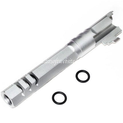 5KU 5 Zoll 123/127mm CNC Hexagon Äußerer Lauf +11mm CW im Uhrzeigersinn Geeignet für Armorer Works AW WE-TECH Tokyo Marui Hi-Capa 5.1 GBB Pistolen Airsoft