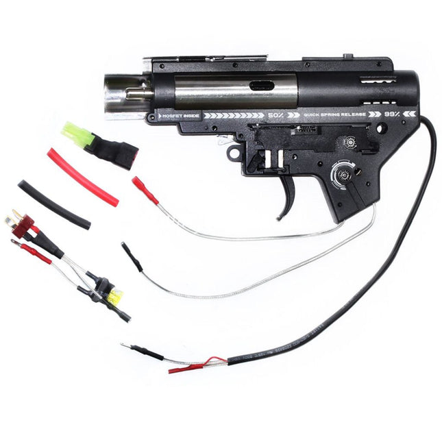 APS Edge II Micro FET Version 2 V2 Getriebe QD Schnellwechsel Federsystem Geeignet für M4 M16 Serie AEG Gewehre Airsoft Hinten verkabelt