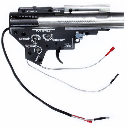 APS Edge II Micro FET Version 2 V2 Getriebe QD Schnellwechsel Federsystem Geeignet für M4 M16 Serie AEG Gewehre Airsoft Hinten verkabelt