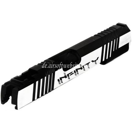 5KU CNC Aluminum Infinity Schlitten Set Geeignet für Tokyo Marui Hi-Capa 5.1 1911 Serie GBB Pistolen Airsoft Schwarz/Silber