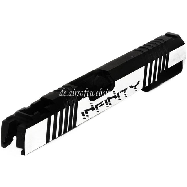 5KU CNC Aluminum Infinity Schlitten Set Geeignet für Tokyo Marui Hi-Capa 5.1 1911 Serie GBB Pistolen Airsoft Schwarz/Silber