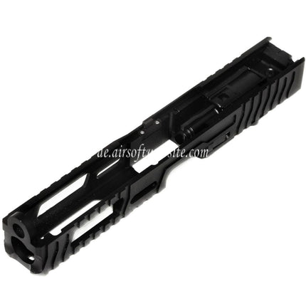 5KU CNC Aluminum 9INE RMR Ready Laufschlittensatz Geeignet für WE Tokyo Marui G17 Gen3 Serie GBB Pistolen Airsoft Schwarz