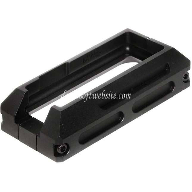 5KU CNC Aluminium Magwell Geeignet für Tokyo Marui M4 M16 Serie MWS GBB Gewehre Airsoft Schwarz