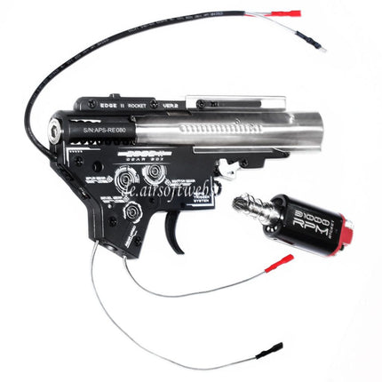 APS Rocket Edge II 8mm High Cycle Version 2 V2 Getriebe Geeignet für APS ASR Tokyo Marui M4 M16 Serie AEG Gewehre Airsoft Hinten verkabelt