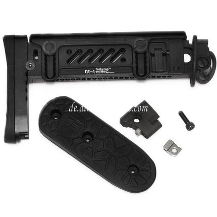 5KU PT-1 Gen2 Mehrere Positionen Seitlicher Klappschaft Geeignet für CYMA D-Boys LCT GHK AK Serie AEG GBB Gewehre Airsoft Schwarz